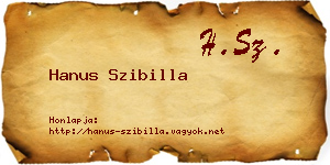 Hanus Szibilla névjegykártya